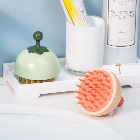 Silicone Massage Brush, Pet Bath Brush, Pet Bath Brush for Long and Short Haired Dogs, Removing Dirt and Gravel Green and Orange