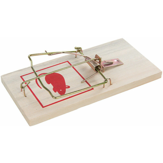Spring Action Hardwood Rat Trap 175mm x 82mm Reusable Vermin Pest Control