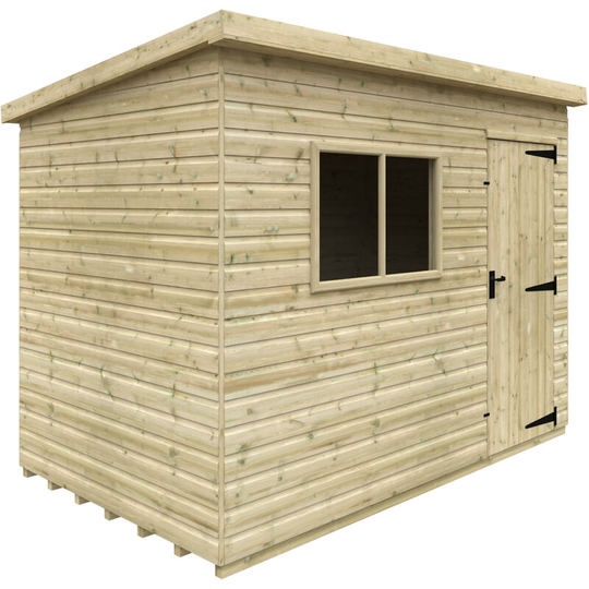 10x6w Pressure Treated Tanalised Shiplap Timber Deluxe Pent Shed