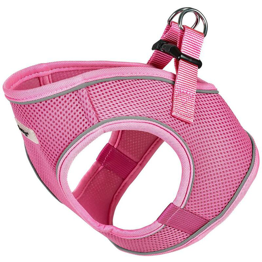 Adjustable Dog Puppy Pet Fabric Harness Soft Comfortable Mesh Vest Breathable - Pink - Medium