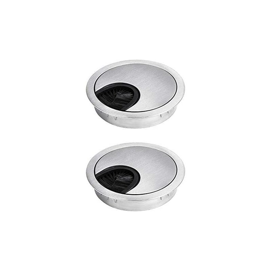 2 cable bushing desk cable passage 60mm cable cover cable socket with brush table bushing for table office worktops stainless steel round