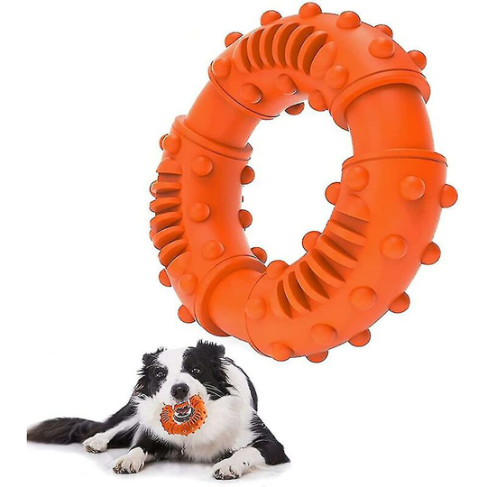 Toy With Almost Indestructible Tough Interactive Breed Teeth Cleaning Rubber For