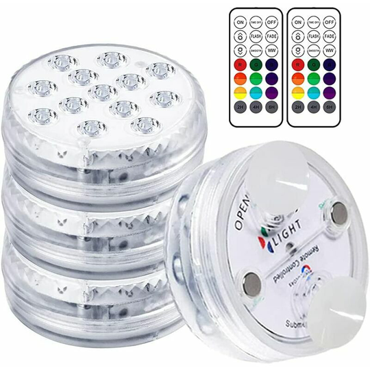 Underwater Light, Led Underwater Lights Swimming Pool Light Waterproof Magnetic Light with Remote Control, Ip68, 13 Color Changing Led Underwater