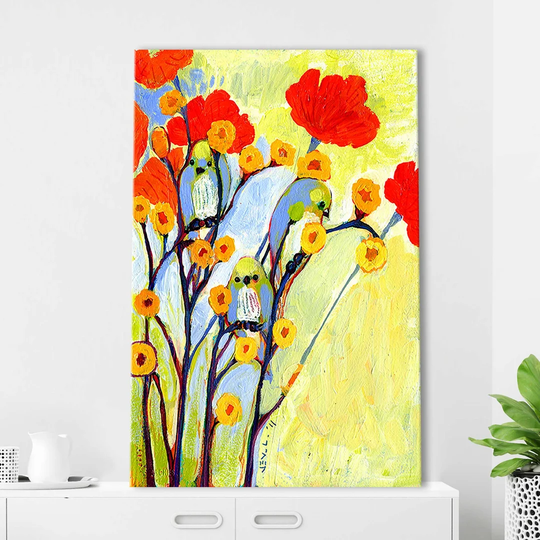 Under the Poppies by Jennifer Lommers - Wrapped Canvas Painting Print