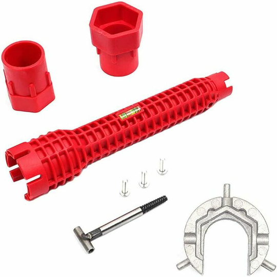 Morejieka - Multifunction Sink Installation Tool, Faucet Clamp Wrench, Faucet Repair Tool, for Toilet Bowl Sink Faucet Bathroom Kitchen Plumbing-