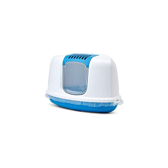Savic Cat Litter Pan Nestor Corner 58.5 x 45.5 x 40 cm Blue / White