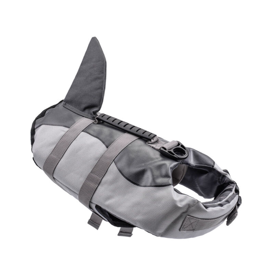 Dog Life Vests Pet Floatation Vest Adjustable Swimming Vest Life Vest with Handle Pet Life Jacket (s, Dogs Life Jackets Grey)