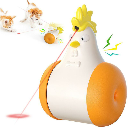 Animal de compagnie chat électrique Laser poussin jouet chaton couinement drôle gobelet Usb charge animaux jouets - Flkwoh
