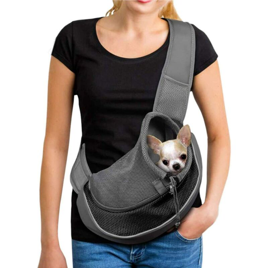 Dog Carrier Bag Puppy Cat Shoulder Bag Hands Free Breathable Mesh Tote Bag for Daily Subway Walking