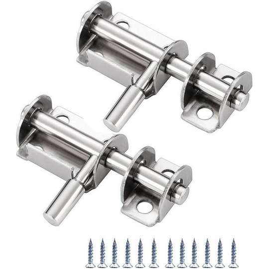 Bearsu - 2 Pcs Mini Padlock Lock Door Latch Security Lock Exterior Gate Latch Slide Bolt Easily installs on wooden gates and fences
