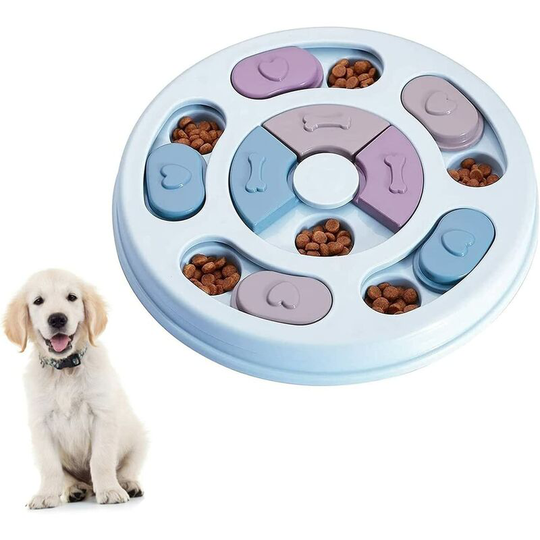 Slow feeder toy, slow feeder bowl dog toy, dog brain game feeder with anti-slip, improves qi