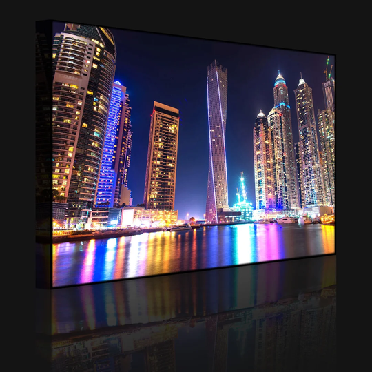 Dubai Marina Bay - Wrapped Canvas Photograph Print