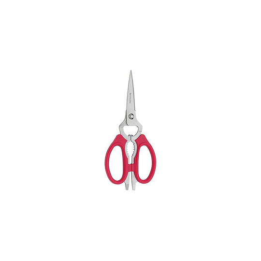 Messermeister Take-Apart Stainless Steel Utility Kitchen Scissors, 8 Inch, Red