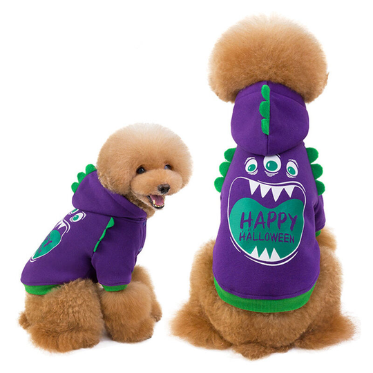 Pet Dog Clothes Pet Costume Halloween Pet Transformation Costume Dog Clothes , m (chest 44', neck 30', back 26' fits weight 5 lbs.) (Purple).