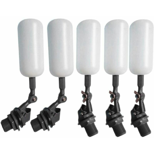 5 Pcs Water Float Valve Automatic Waterer Bowl Fill Water Feeding Tank for Waterer Aquariums Aquaculture White