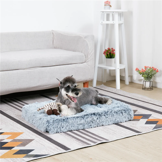Plush Crate Mat in Grey