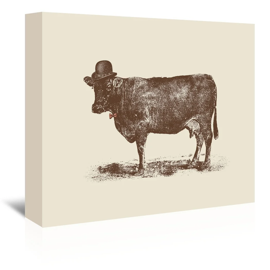 'Cow Cow Nut' by Florent Bodart Graphic Art Wrapped on Canvas