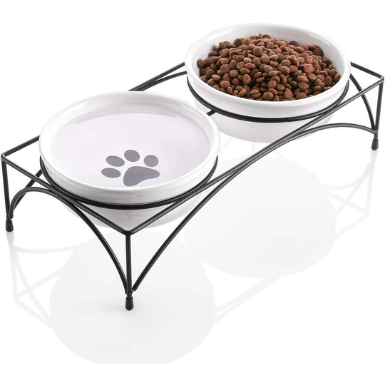 Cat bowl, raised cat bowl, raised bowls for food and water, ceramic bowls for pets
