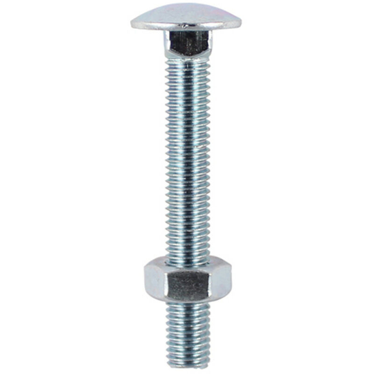 Timco - M12 x 100mm Carriage Bolt & Hex Nut - Box of 25 - n/a