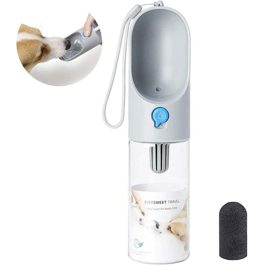 Pet Travel Water Dispenser _ Grey_ 400ml