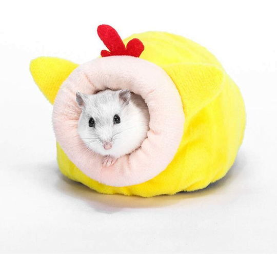Osqi - Hamster Small Cotton Nest Winter Sleep Nest House Cotton Rabbit Nest Winter Warm Cotton Sleeping Nest for Small Animal Mini Hedgehog, Yellow