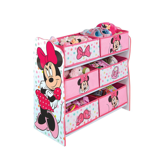 Minnie Mouse 6 Bin Storage Unit