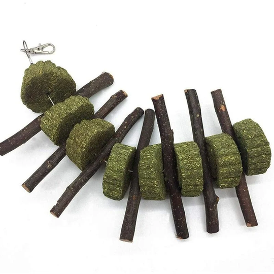 Hamster Chew Toys Apple Sticks, Natural Tree Branches Apple Chew Wood Small Animals Grinding Teeth Toys Small Animal Snacks Rabbit, Hamster,