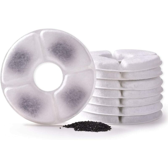 Fountain Filters, 8 Pack Pet Fountain Filters for 1.6L Activated Carbon Filled Fountain, Pet Fountain Replacement Filters, Fountain Filters