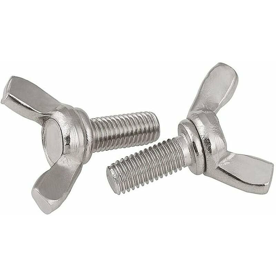 Deckon - Metric Wing Screw, Stainless Steel Threaded Wing Screw Wing Bolt Butterfly Screw, M5Ă—20mm, 5 pcs