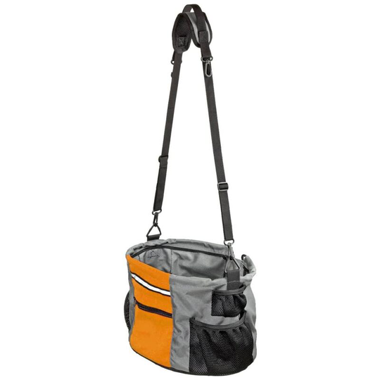 Flamingo - Pet Bicycle Basket Nylon Orange and Grey Multicolour