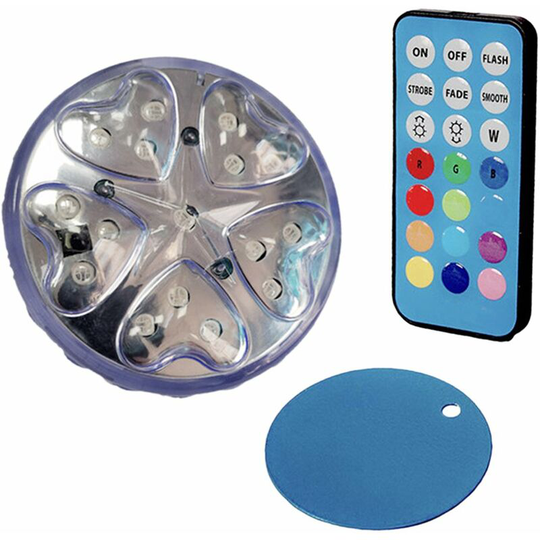 Lifcausal - Dimmable Submersible Pool Light with ir Remote Control rgbw LEDs Pond Fountain Lamp 13 Colors & 4 Lighting Modes IP68 Waterproof
