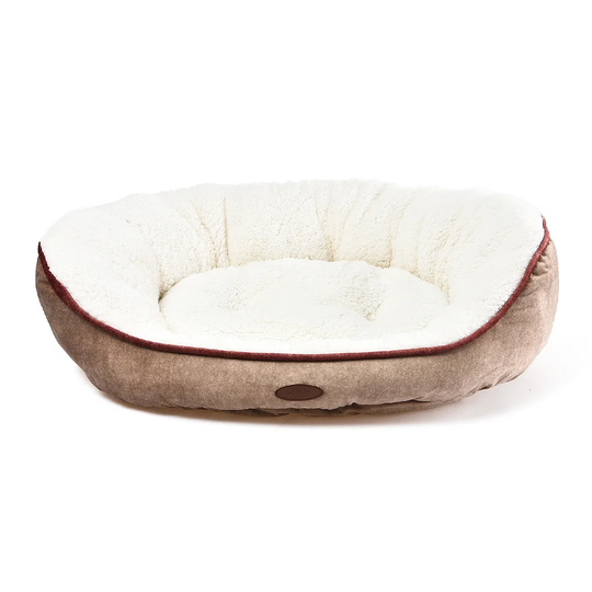 Large Memory Foam Pet Bed Doughnut in White