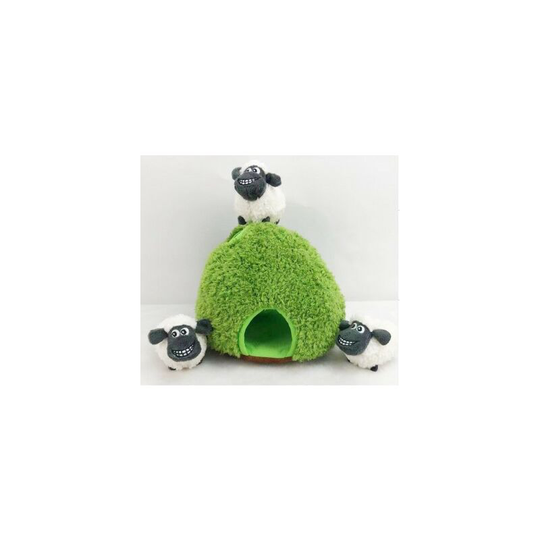 FVO - Squeak Dog Toys, Durable Bear Hide and Seek Puzzle Interactive Peluche Dog Toys for Dogs, Pets, Halloween Christmas Squeaky Peluche Dog Toy