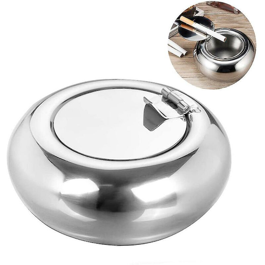 Stainless Steel Ashtray With Lid