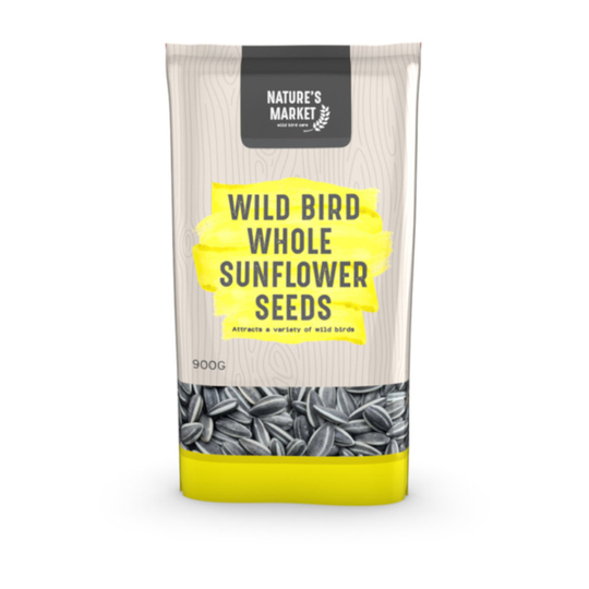 Natures Market 0.9kg (2 lbs) Bag of High Energy Sunflower Seed Feed Wild Bird Food