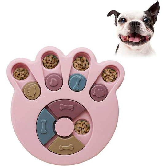 Dog Puzzle, Dog Food Dispenser Toy, Durable Interactive Dog Toy, Dog iq Training Toy (Pink)