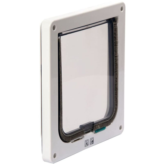 2-way Lockable Cat Door Porta 19.2x20x5 cm White Karlie White