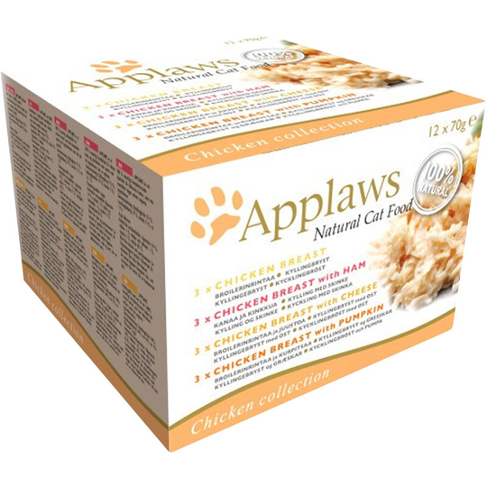 Cat Tin Chicken Food (12 Pack) (70g) (May Vary) - May Vary - Applaws