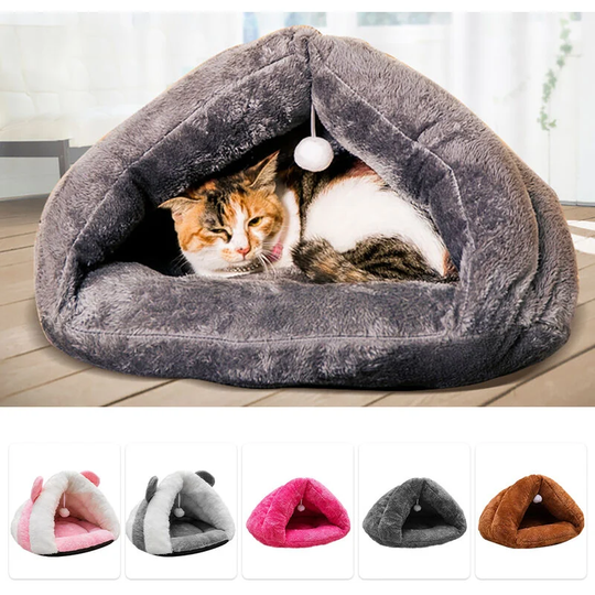 Lifcausal - Pet Cat Dog Soft Warm Nest Kennel Bed Cave House Sleeping Bag Mat Pad Tent Pets Winter Warm Cozy Bed
