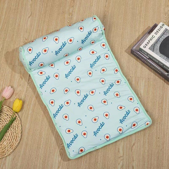 Bed for Small Dog or Cat - Cushion, Carpet, Mattress or Pet Mat for Floor, green m, 60x40 cm