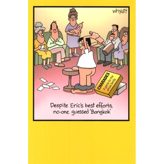 Funny Eric Charades Bangkok Birthday Greeting Card Traces Of Nuts Humour Cards