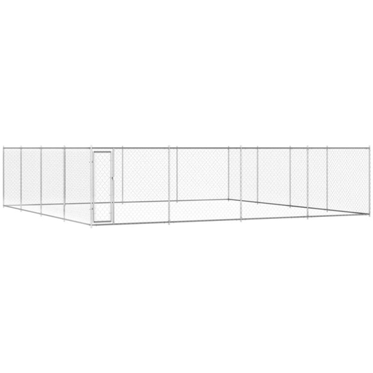 Hommoo - Outdoor Dog Kennel Galvanised Steel 760x760x195 cm VD06401