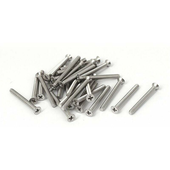 M3x30mm 316 Phillips Countersunk Head Screws Bolts 30pcs