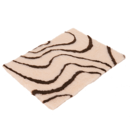 Vetbed® Isobed SL Wave Pet Blanket - Cream / Brown - 100 x 75 cm (L x W)
