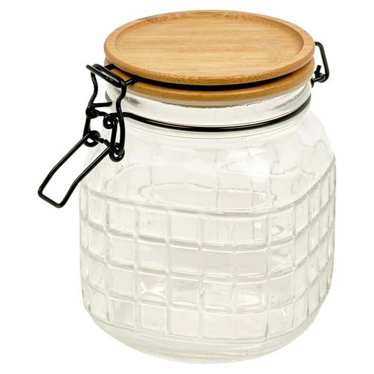 Embossed 1100ml Storage Jar