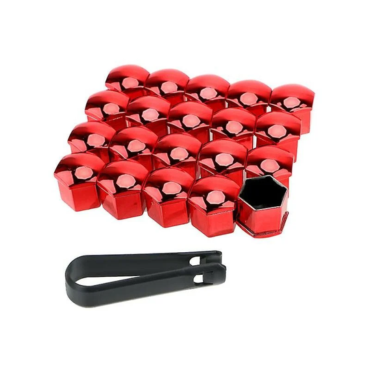 Protection Covers Caps Exterior Decoration 17mm Anti-Rust Car Tyre Nut Bolt Auto Hub Screw Cover 20 Pieces Car Wheel Nut Caps,Red Thsinde