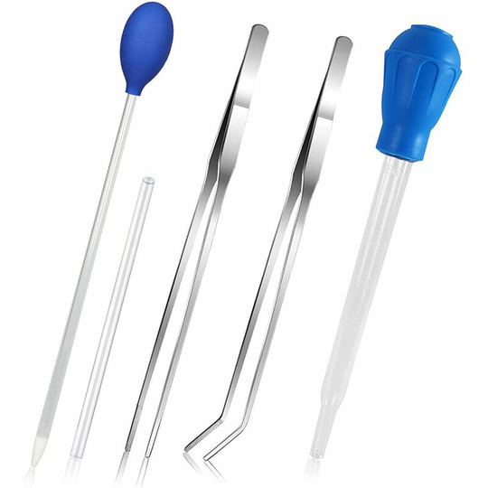 Set of 4 Coral Feeders reptile feeding tongs