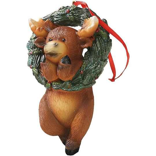 Ilovemilan - Christmas Small Animal Garland Swing Ornament Hanging Decor for Xmas Tree Home Office Room Decoration with String (New, Deer)