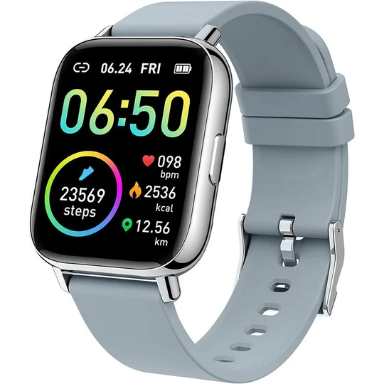 Men Women 1.69" Smartwatch Heart Rate Monitor Pink Sleep Smart Watch Pedometer Calories, Waterproof IP68 Stopwatch Shared GPS 24 Sport Modes for