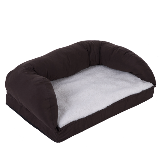Orthopaedic Dog Bed - Brown / Beige - 75 x 50 x 25 cm (L x W x H)